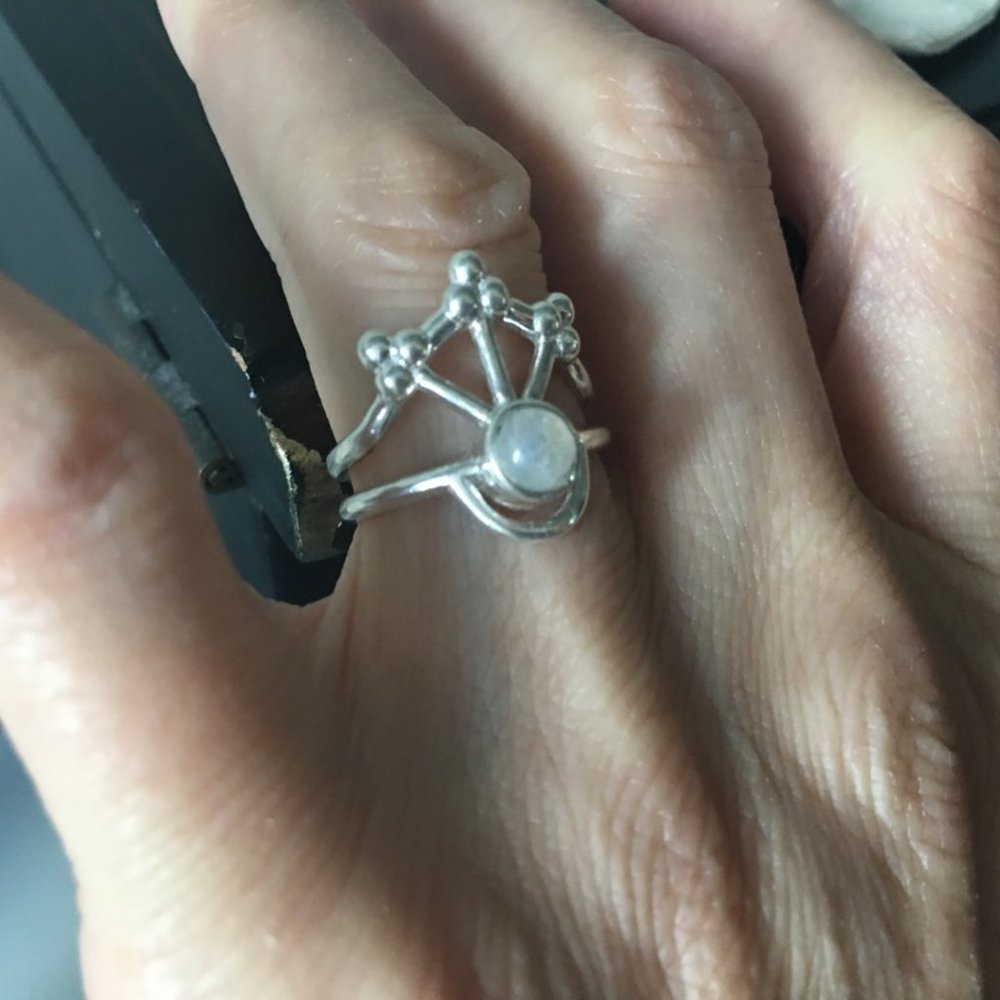 Pamela Love Sterling silver ring with opal